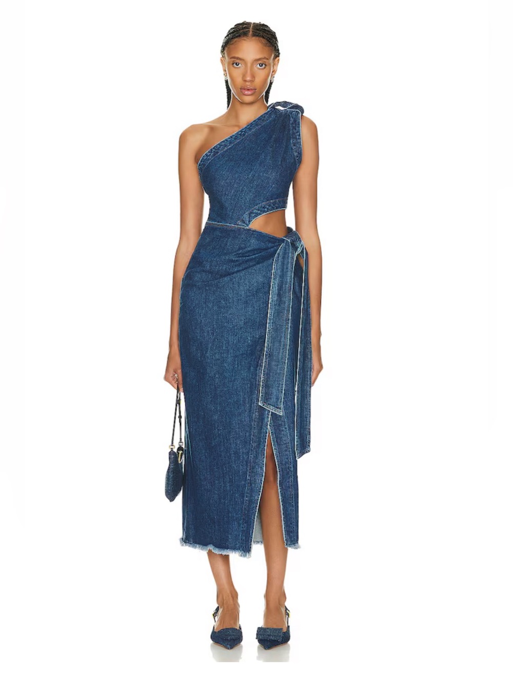 Jonathan Simkhai Doran Denim Midi Dress in Covina
